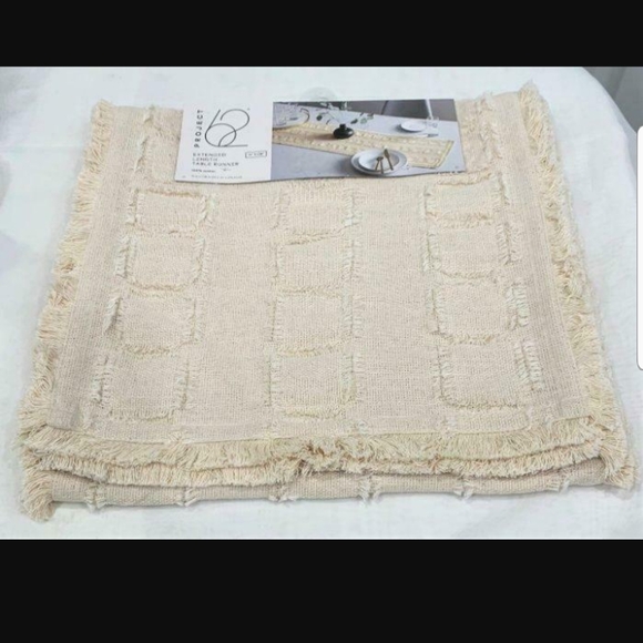 Project 62 Extended Table Runner Cream Color 14" x 72" NEW - Picture 8 of 12